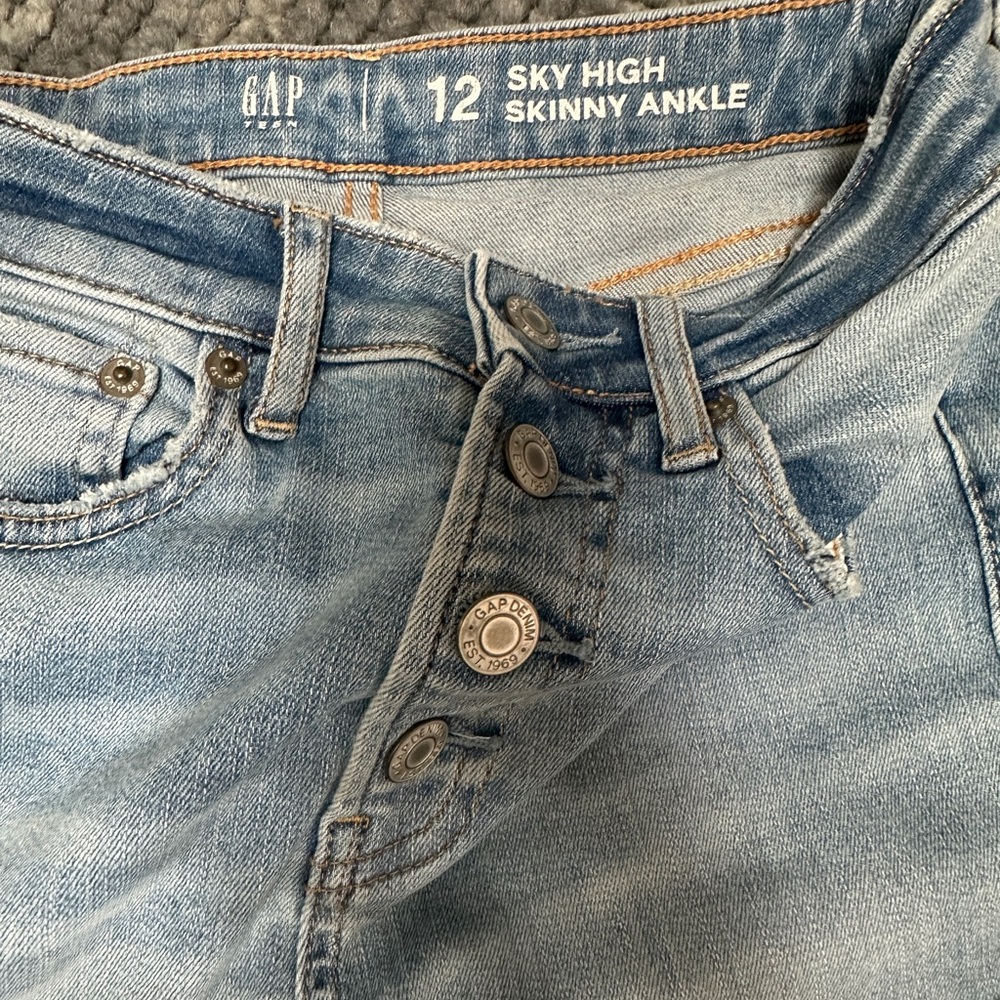 GAP Sky High Skinny Ankle Jeans - Blue